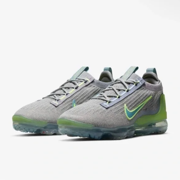 Nike Air Vapormax 2021 Flyknit Gray & Lime Men’s Training Sneaker Size Size 10 - Picture 10 of 10